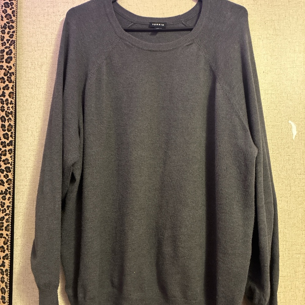 Torrid Dark Gray Crewneck Sweater